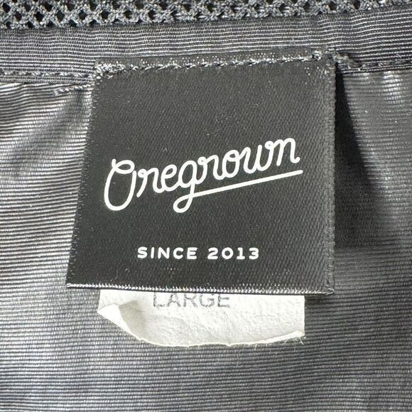 Oregrown Hodded Black‎ Windbreaker Made in USA Men's size L - Picture 4 of 5